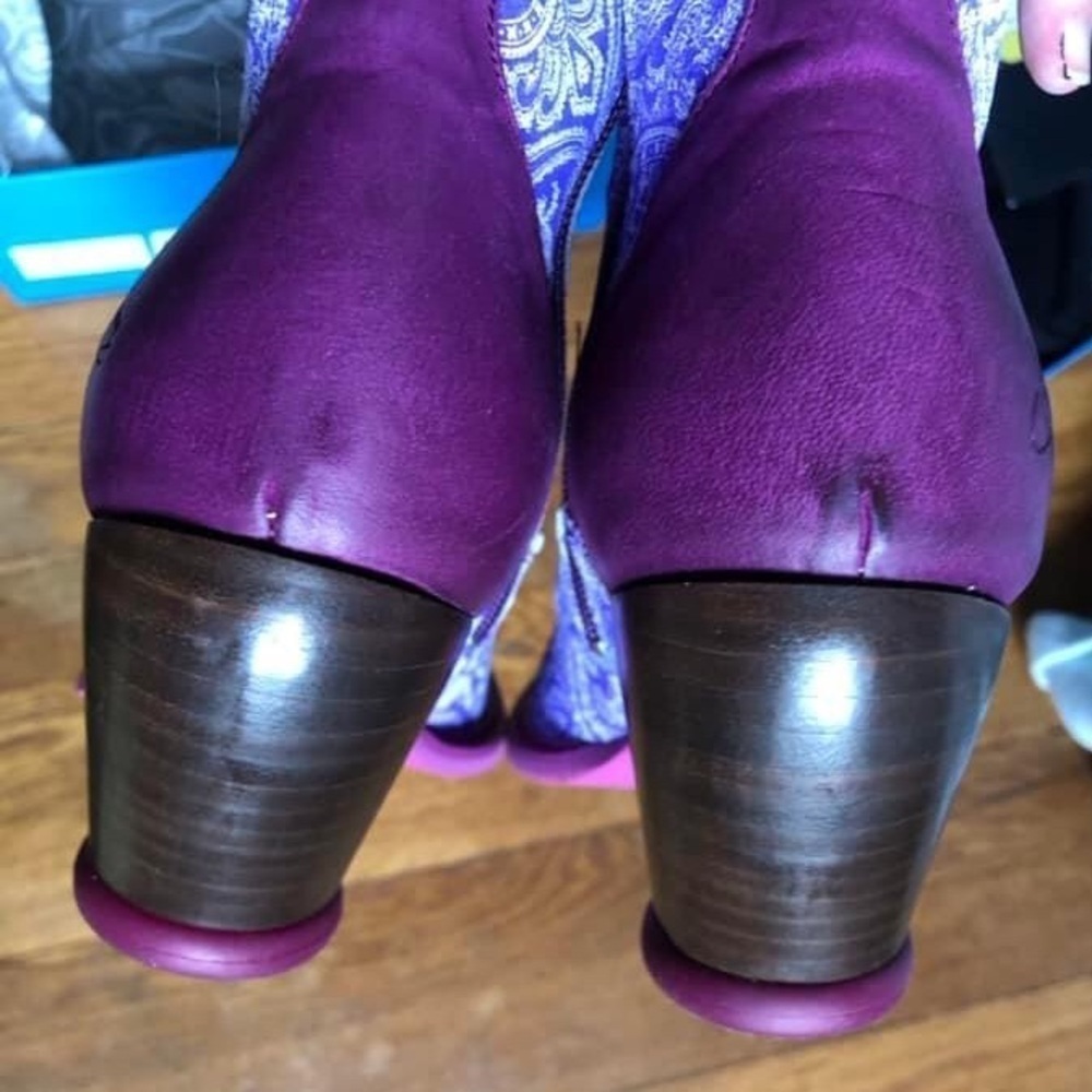 Purple and Pink Ankle Boots - Picture 3 of 8
